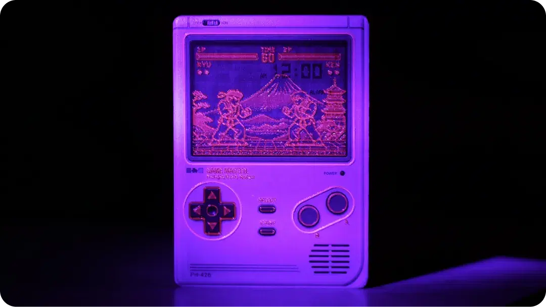 Gameboy printed with specialty UV ink