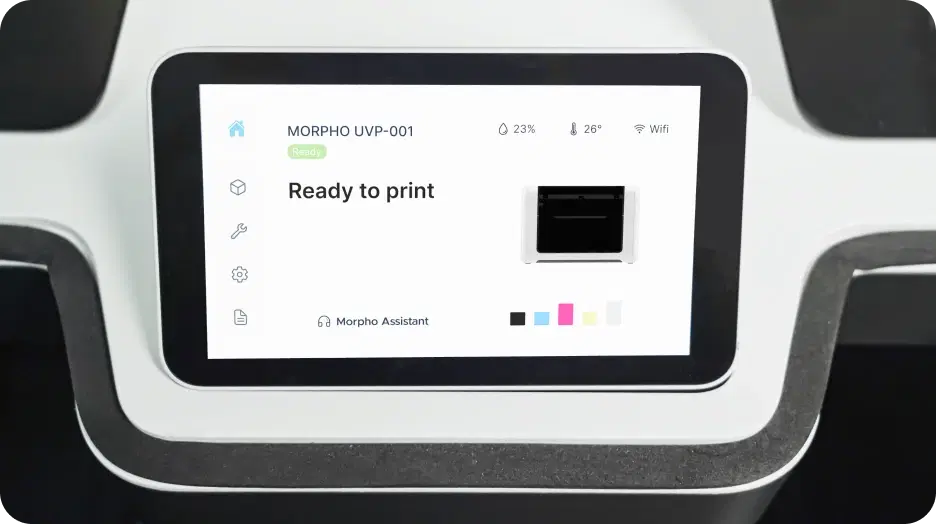 Morpho built-in touchscreen